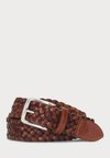 BRAIDED LEATHER BELT - Flechtgürtel - saddle/dark brown