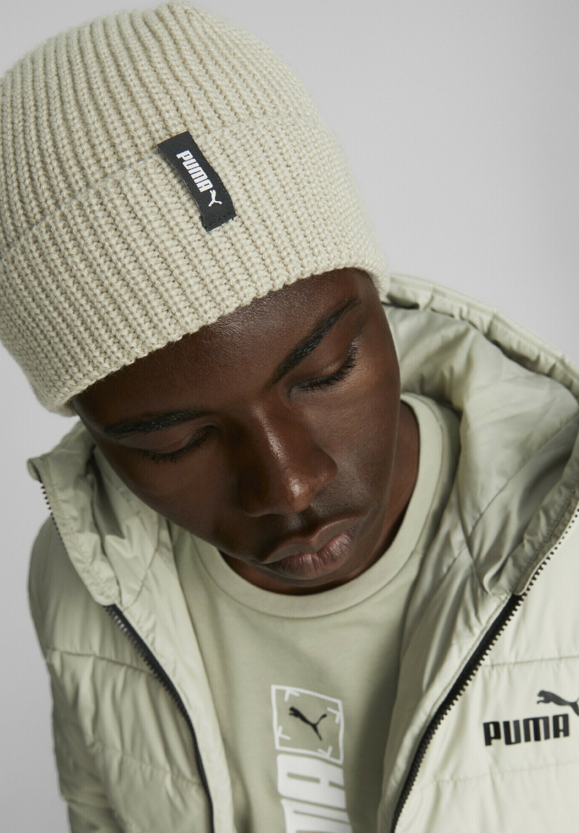Puma Beanie - pebble gray/stone 