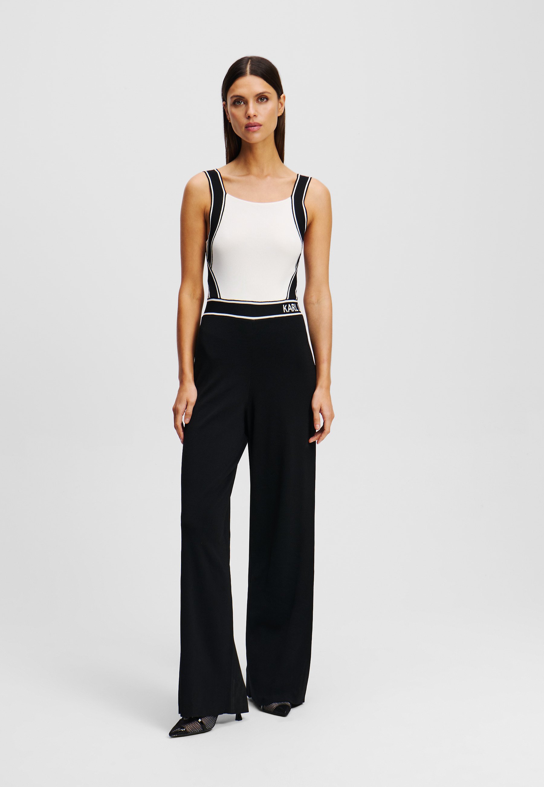 KARL LAGERFELD Jumpsuit white black/wit