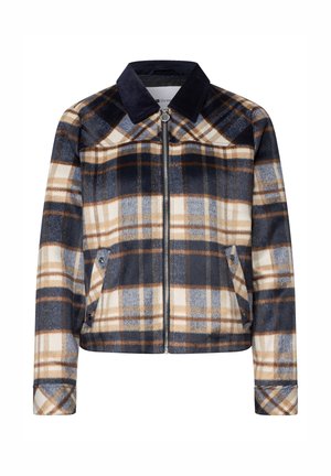 Street One, OVERSHIRT MIT CORDKRAGEN UND PRINT - Veste légère - obsidian blue