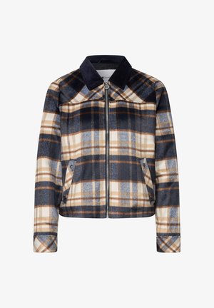 Street One, OVERSHIRT MIT CORDKRAGEN UND PRINT - Veste légère - obsidian blue