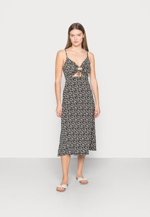 BARE CUTOUT MIDI DRESS - Jersey dress - black/white