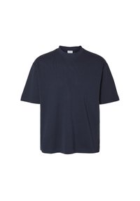 SLH LOOSE OSCAR O NECK TEE - Základné tričko - sky captain