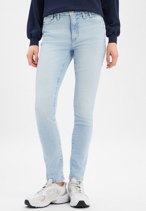 S.Oliver Bermuda Jeans Donna Betsy Slim Fit - Vita Media, Blu Denim