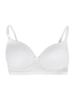 JoJo Maman Bébé, EMMA-JANE TRIM NURSING MATERNITY - REGULAR FIT - Still-BH - white