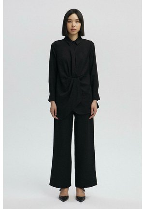 SHIRT COLLAR TROUSER SET - Chemisier - black