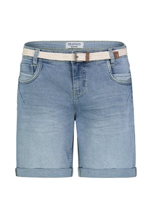BERMUDA MIT POCKET - Denim shorts - light blue