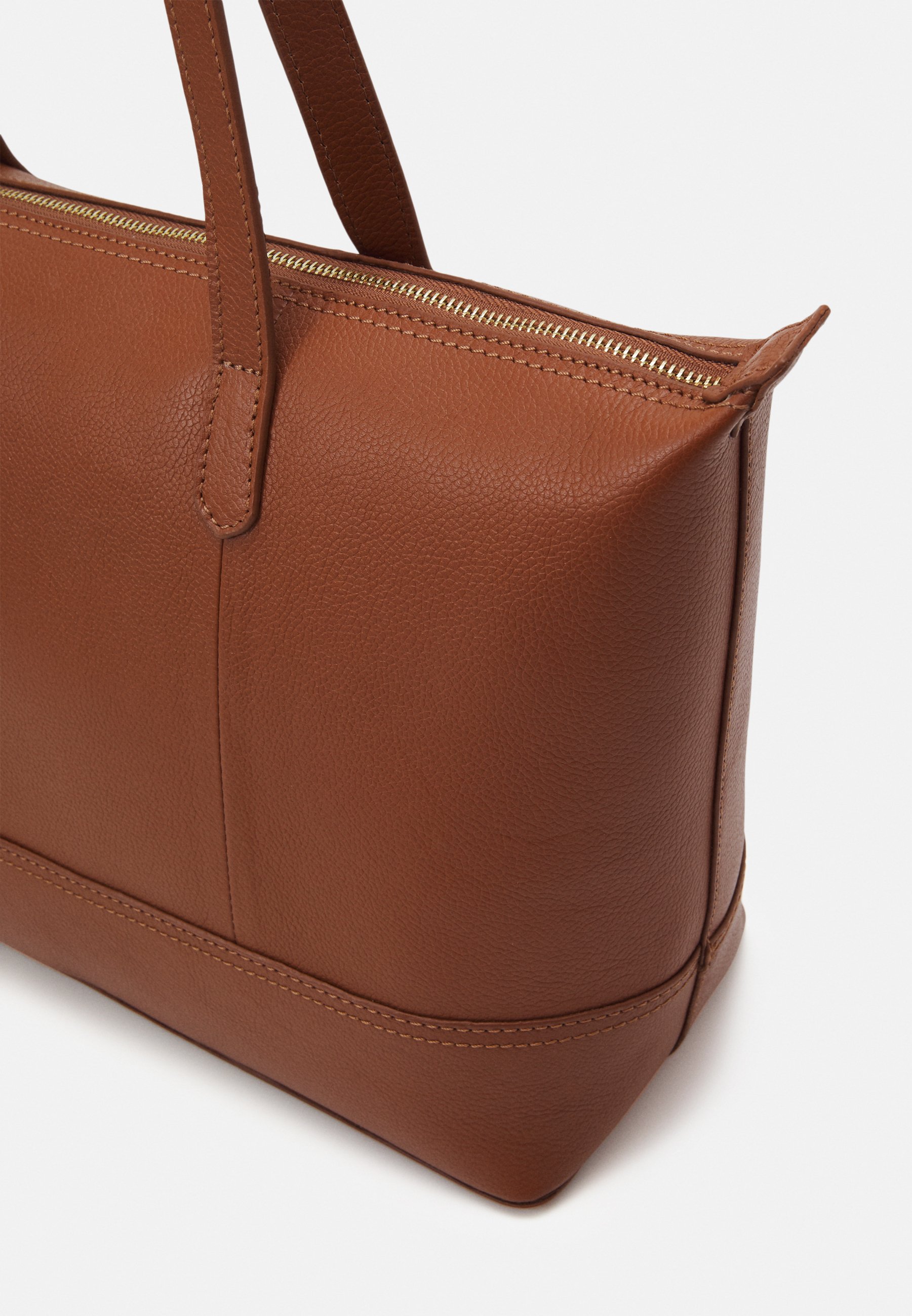Zign LEATHER Shoppingveske cognac Zalando.no Zign Shoppingveske dark brown Zalando.no