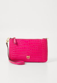 FLAT HORIZONTAL MINI - Schoudertas - pink/matt gold-coloured