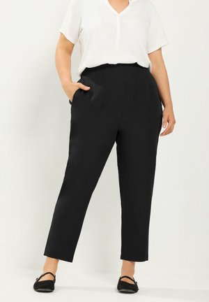 Yours Clothing, PLUS SIZE SMART TROUSERS - Broek - black