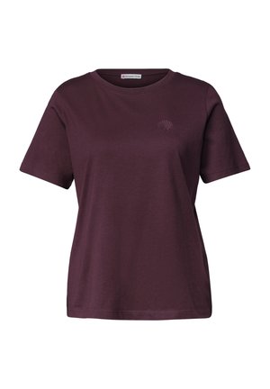 Street One, T-SHIRT MIT RUNDHALS UND EMBROIDERY DETAIL - T-shirt basic - rustic rouge