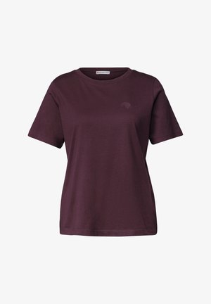 Street One, T-SHIRT MIT RUNDHALS UND EMBROIDERY DETAIL - T-shirt basic - rustic rouge