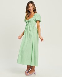 SÁVEL PIA SHIRRED  - Denné šaty - green gingham
