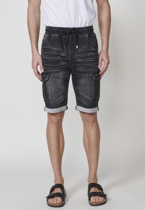BERMUDA JOGGER - Jeans Shorts - black denim