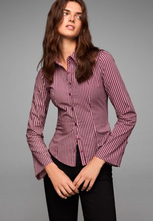 Bershka TAILORED WITH FLARED SLEEVES   - Košilová halenka  - bordeaux