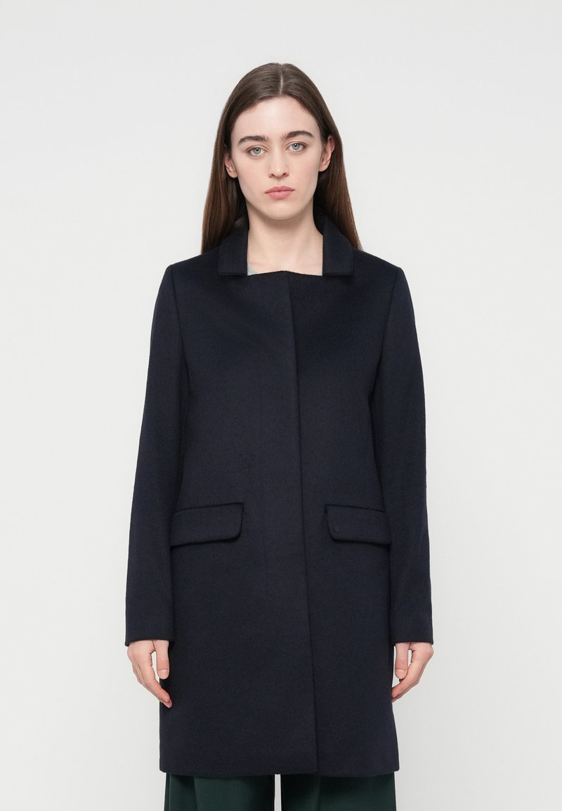 closed Mantel blauwgrijs