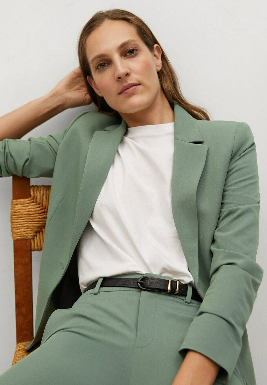 mango green blazer