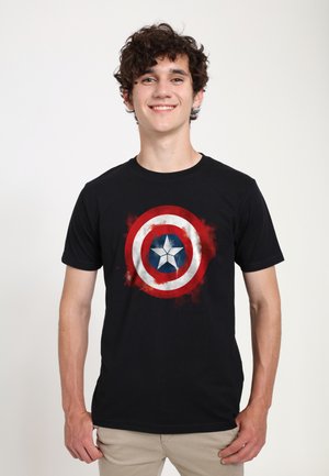 AVENGERS: ENDGAME CAPTAIN AMERICA SPRAY LOGO - T-shirt z nadrukiem