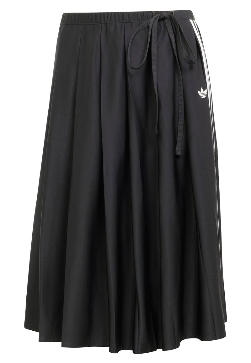 adidas Originals RIBBON PLEATED MAXI - A-lijn rok - black/zwart ...