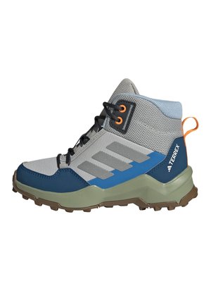 AX4R MID K - Hiking shoes - grey two/reflective silver/glow blue