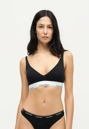 Calvin Klein Underwear, PUSH UP TRIANGLE BRA - ICON COTTON MODAL - Push-up сутиен - black