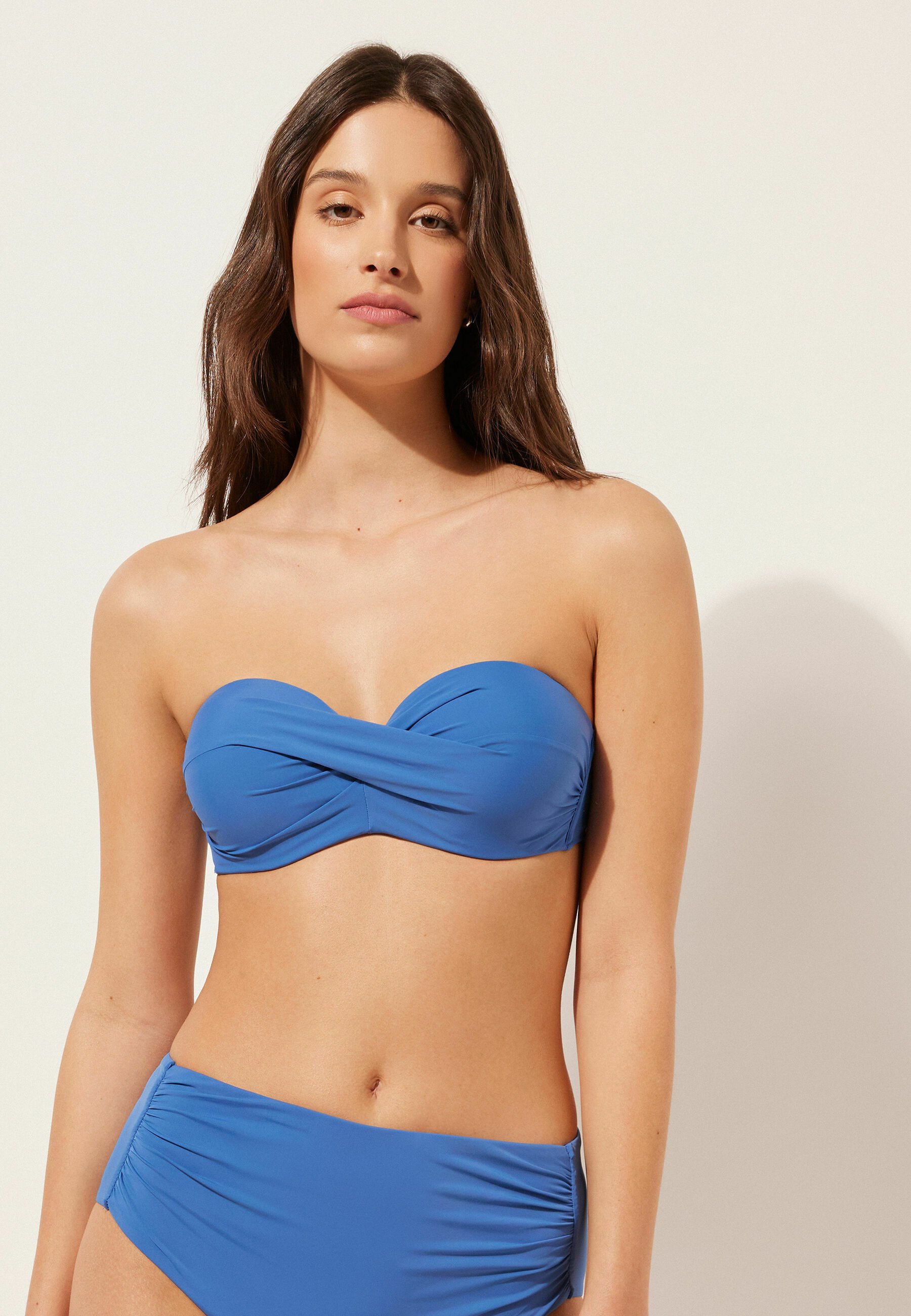 Calzedonia INDONESIA - Bikini pezzo sopra - Blue/grigio cadetto - Zalando