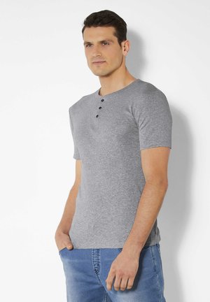 Basic T-shirt - grau meliert