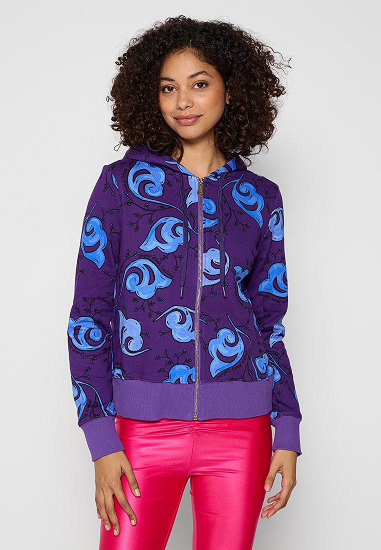 Versace Jeans Couture Sweater met rits donkerpaars Versace Jeans Couture Sweater met rits donkerpaars