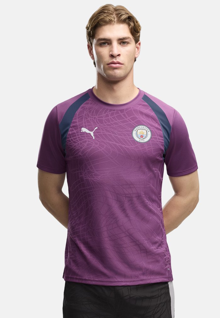 PUMA MANCHESTER CITY FC TRAINING JERSEY - Camiseta de fútbol - plum wine-blue jewel