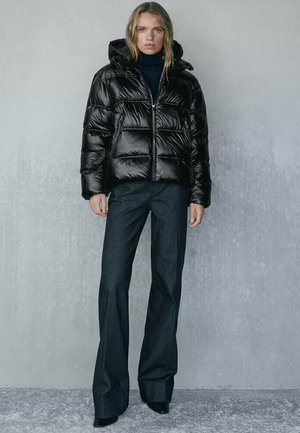 WITH CONTRAST - Winter jacket - blue black denim