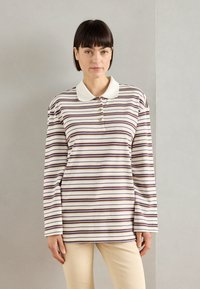 Mos Mosh STRIPE - Bluză polo - brunnera/blue