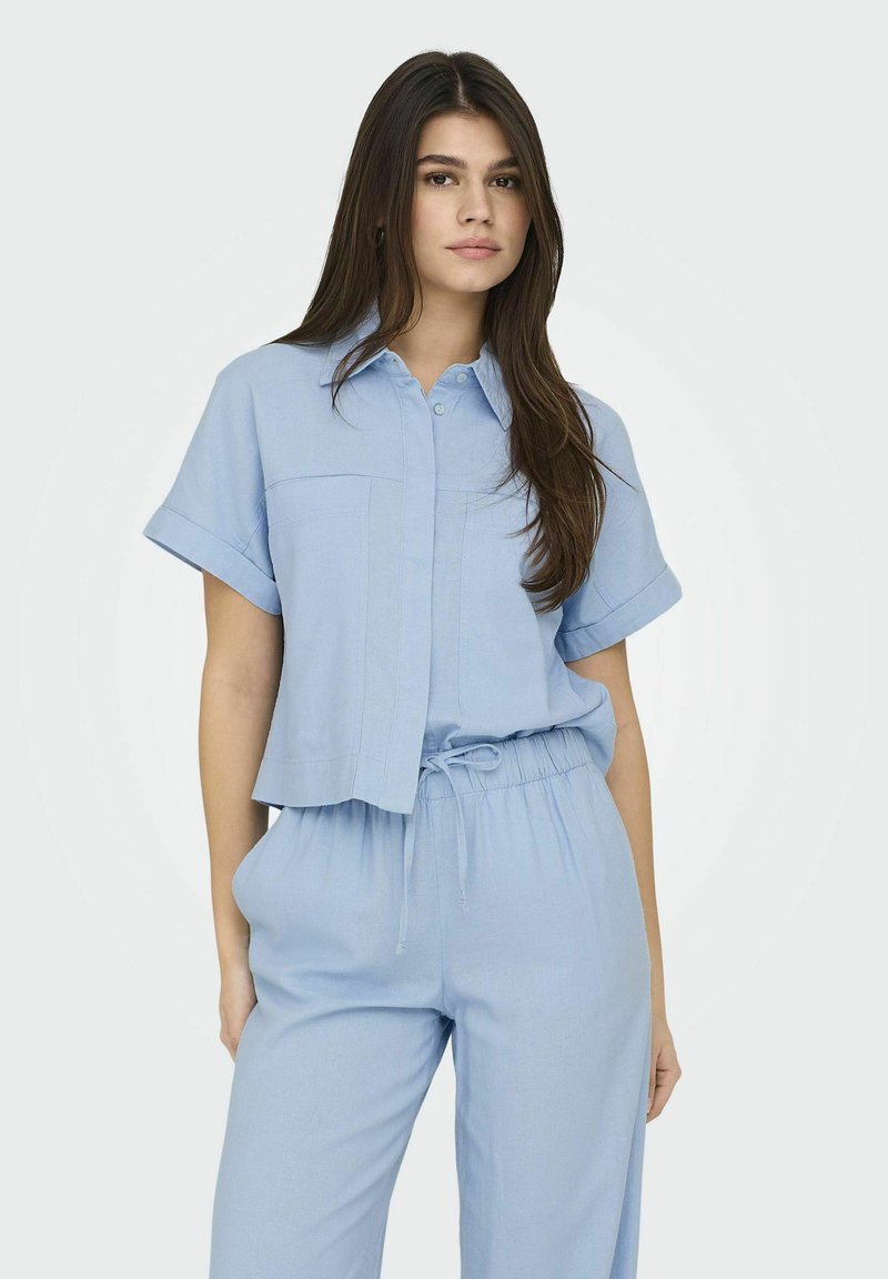 ONLY ONLCARO Linen - Chemisier - cashmere blue