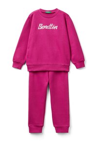 United Colors Of Benetton Maillot De Survêtement Fille - Sweat Col Rond Logo Pailleté, 100% Coton Doux