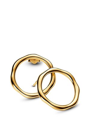 SHAPED CIRCLE STUD - Náušnice - gold plated