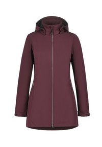 Giacca impermeabile color bordeaux con cappuccio, zip frontale completa, tasche laterali e polsini elasticizzati. Tessuto liscio e vestibilità aderente.