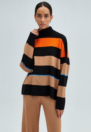 Touché Privé TURTLENECK STRIPED  - Trui - black