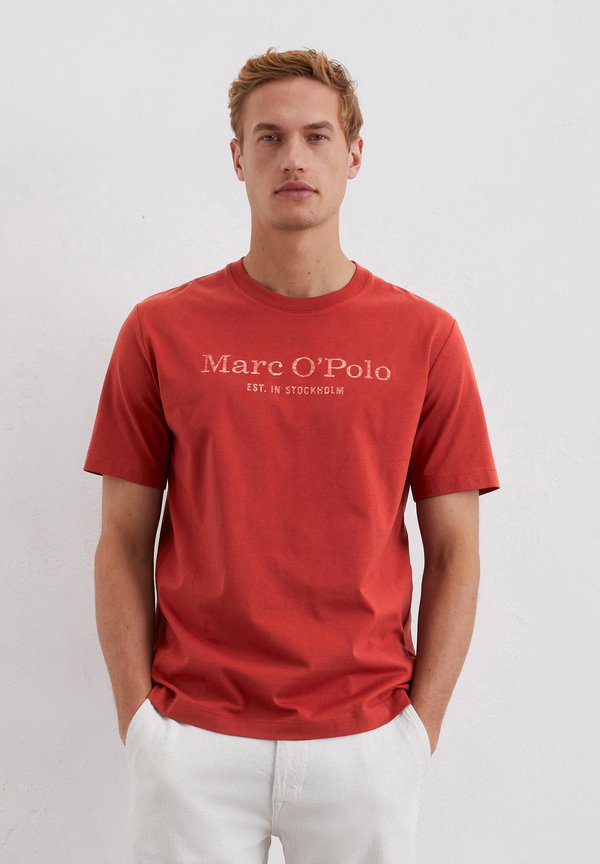 SHORT SLEEVE CREW NECK CLASSIC INSIDE CHEST - Print T-shirt - tall poppy