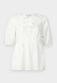 PEPLUM TOP WITH FRONT TIES - Bluse - white