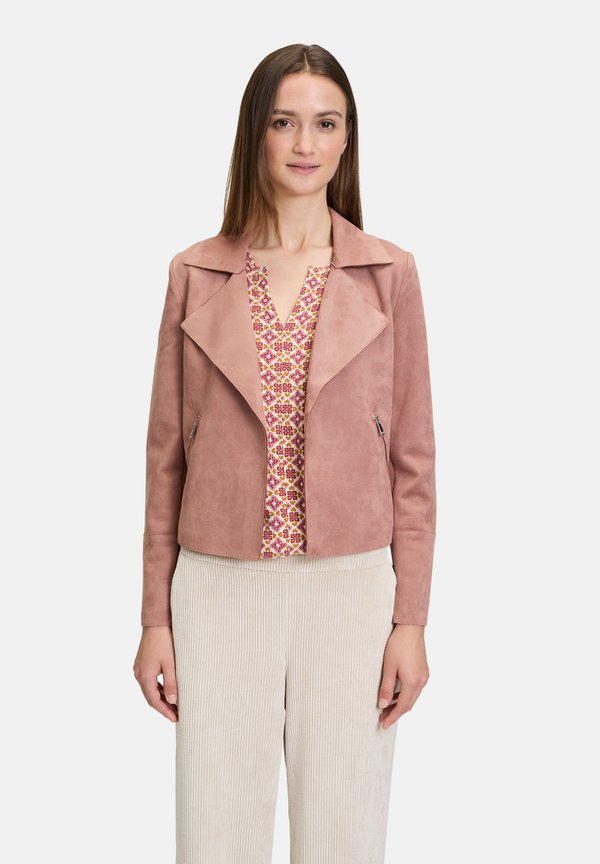 MET ONAFGEWERKTE ZOOM - Kunstlederjacke - russet