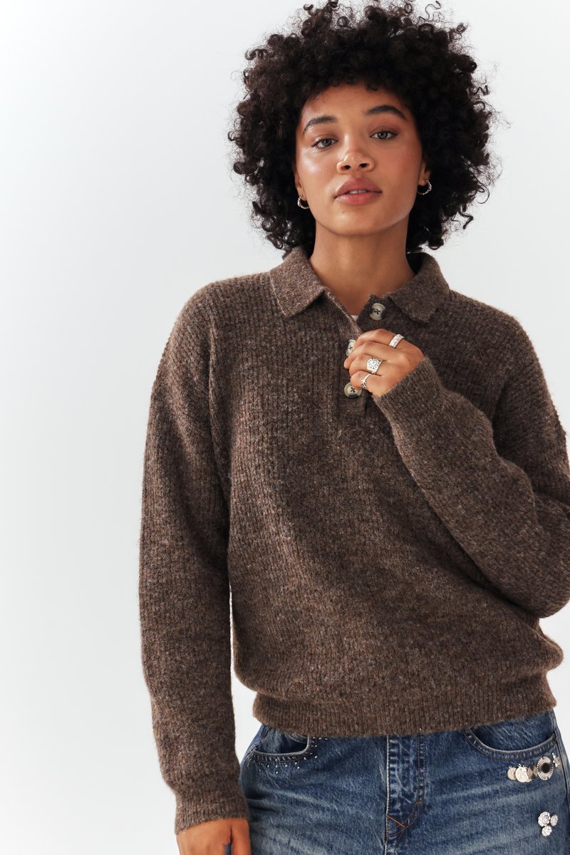BDG Urban Outfitters LOFTY RUGBY - Pullover - choc