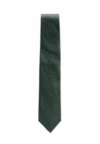 Grön paisleymönstrad slips i texturerad väv. Har en smal design med intrikata svirvelmönster och en spetsig ände.