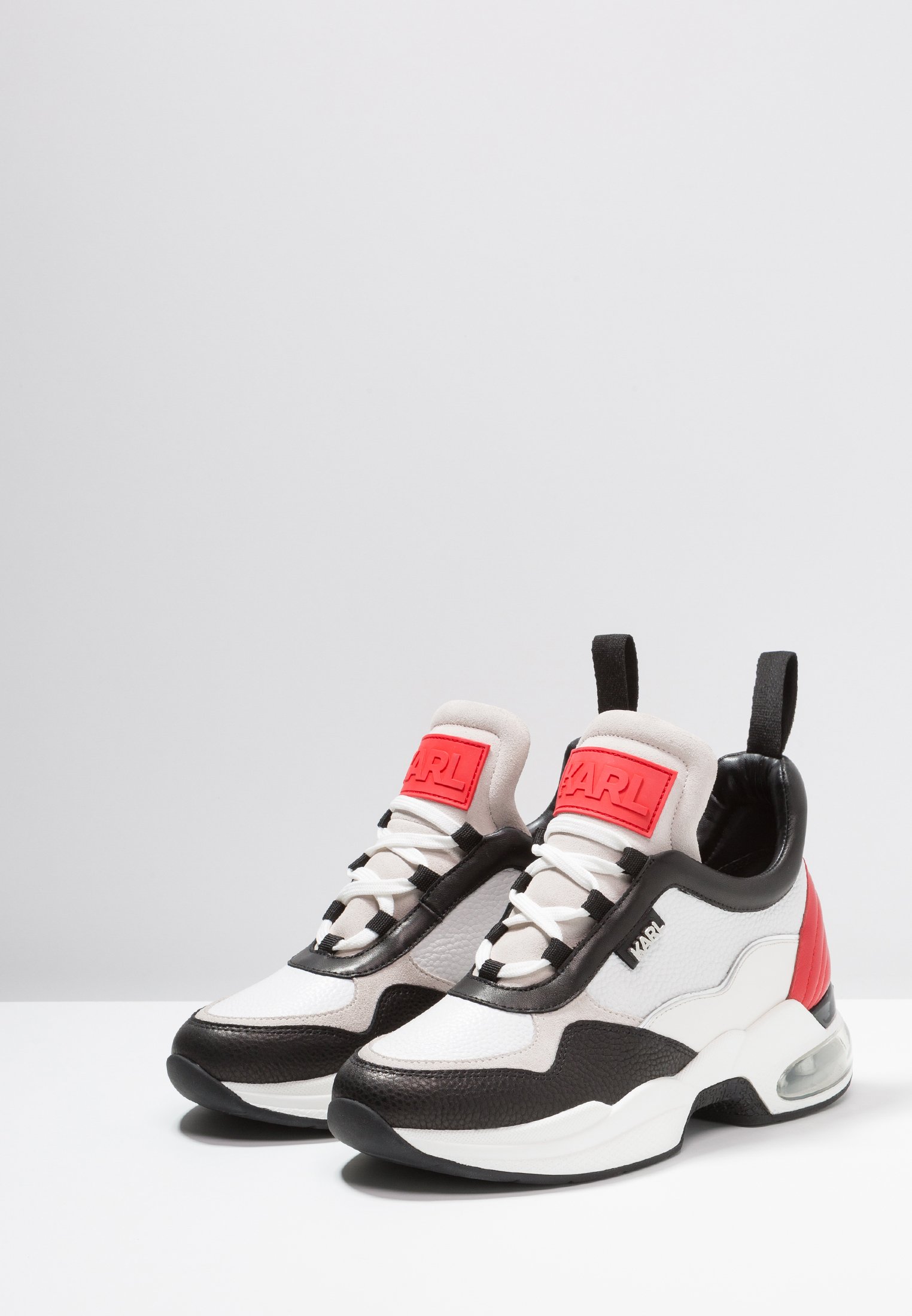 KARL LAGERFELD LAZARE MID Joggesko whitered Zalando.no KARL LAGERFELD LAZARE MID Høye joggesko whiteblack