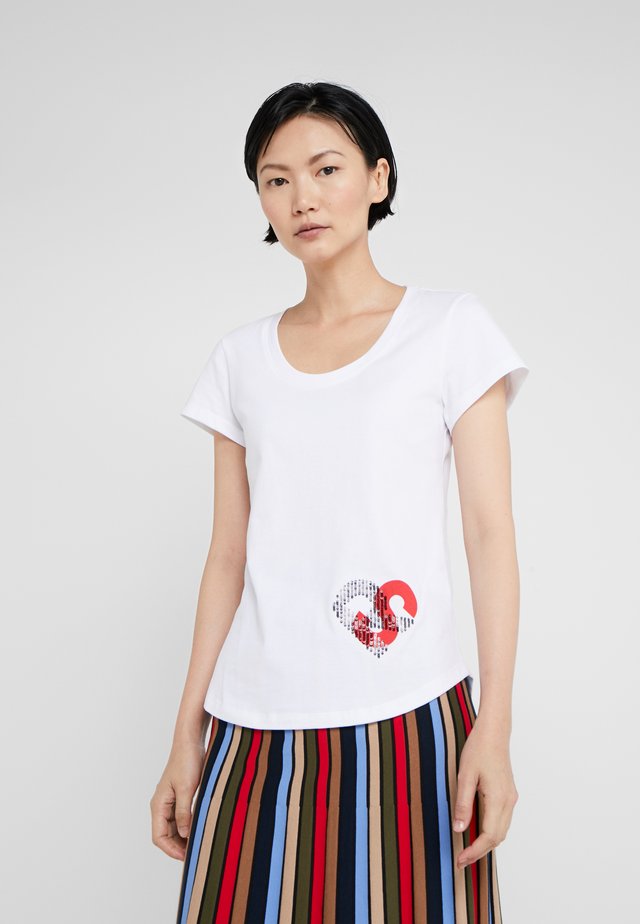 T-Shirt print - blanc casse