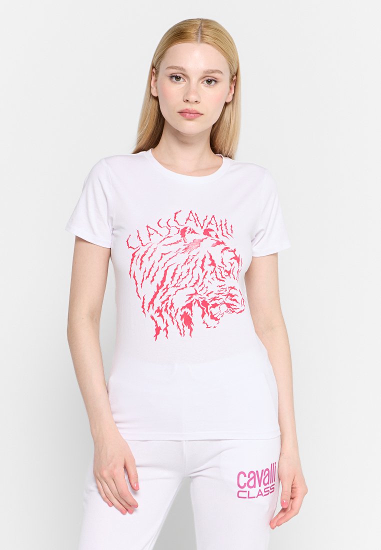 Cavalli Class T-shirt print wit Cavalli Class T-shirt print wit