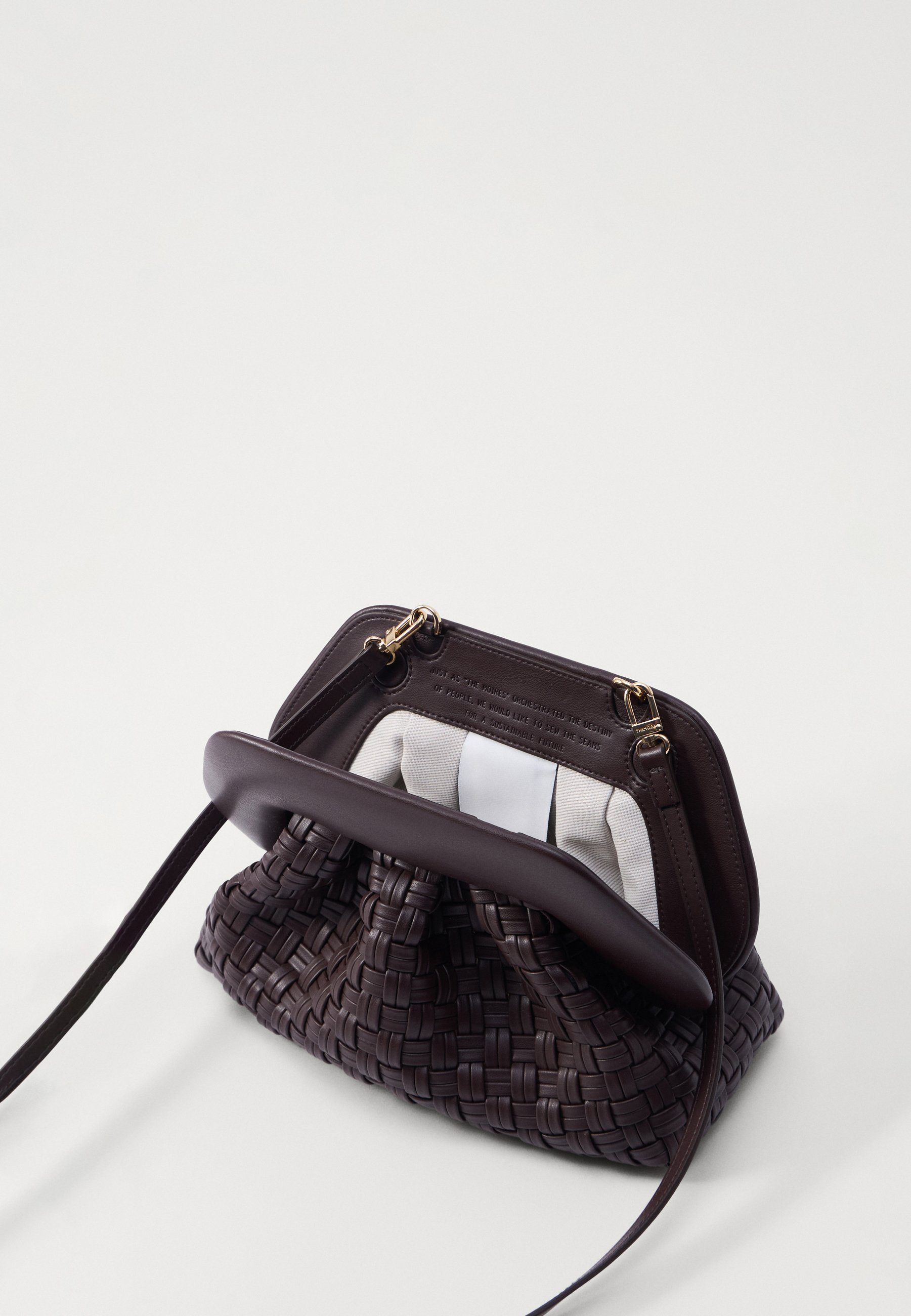 THEMOIRè TIA MICRO WEAVED - Cross body bag - ebony/brown - Zalando