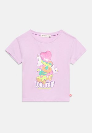 SHORT SLEEVES TEE - Nyomott mintás póló - lilac