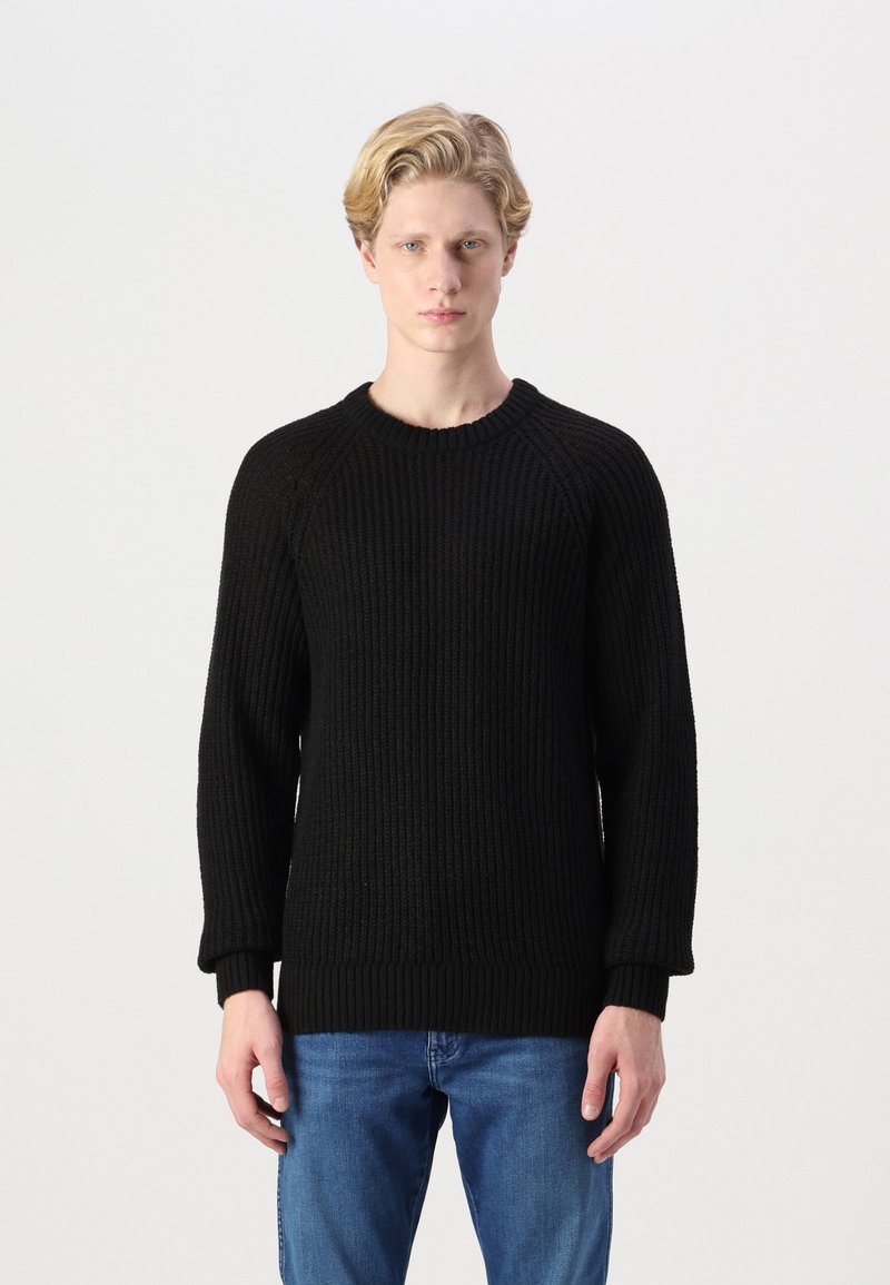 Jack & Jones JJJONES CREW NECK - Svetr - black
