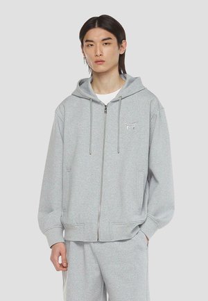 MCM KAPUZENPULLI ESSENTIAL MIT LOGO - Sweat zippé - grey
