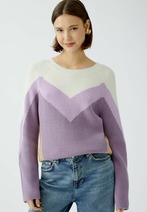 Jumper - lt lila white