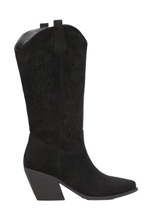 Bottines de cowboy / motard - noir